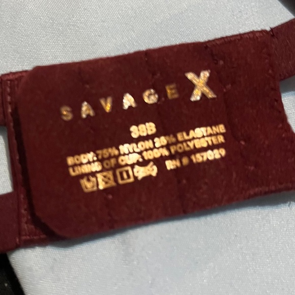 Savage X Fenty Core Microfiber Metallic Push-Up Bra in Red Cocoa Size 38B - NWT - Picture 7 of 7